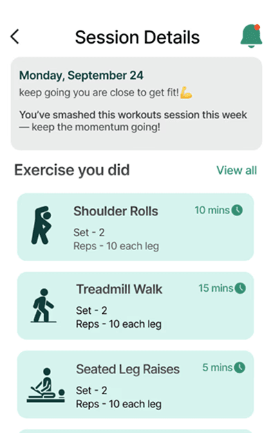 Session Details Screen